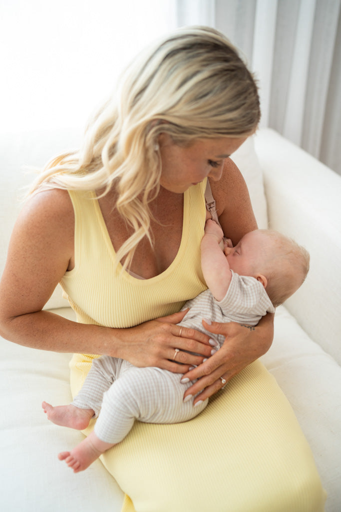 Isla Maternity & Nursing Dress - Butter Yellow